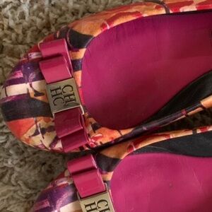 Carolina Herrera Pink and Orange Flats